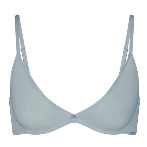 NWT Skims Weightless Scoop Bra limited edition dusty pale blue denim color 40 C - Picture 1 of 10